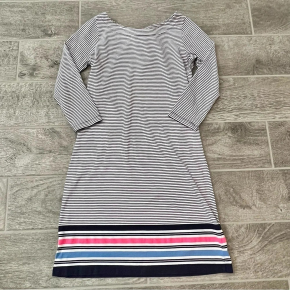LILLY PULITZER Noelle Striped Shift Dress in Blue White Pink Cotton Size XS - Picture 2 of 9